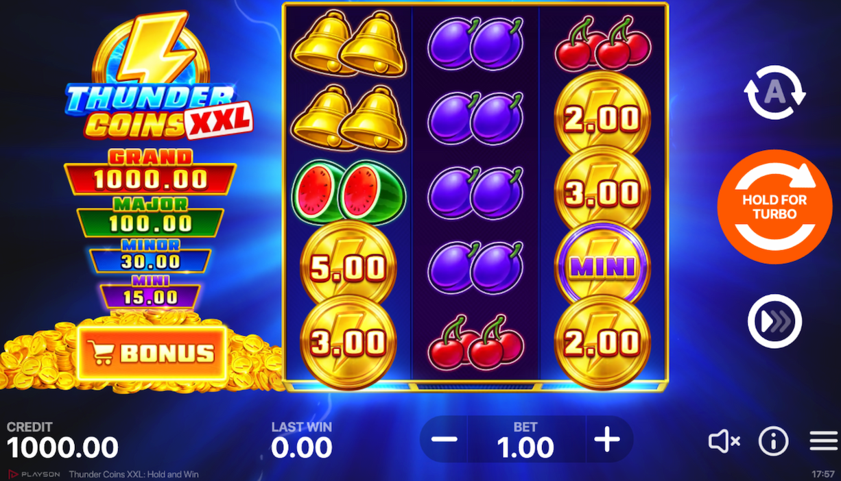 Thunder Coins XXL slot game