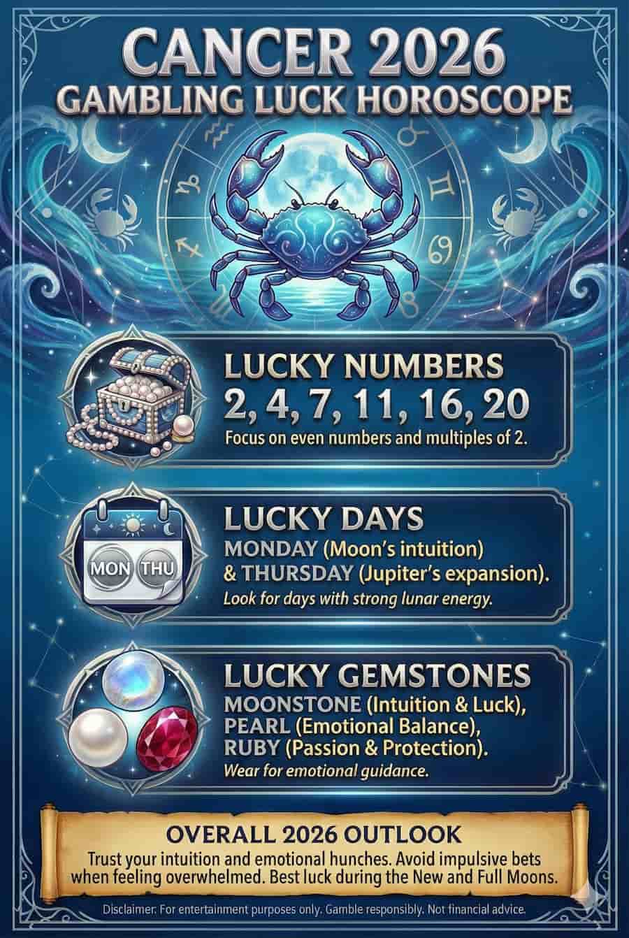 Cancer gambling luck horoscope 2026