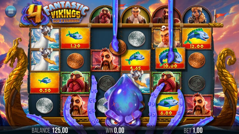 4 Fantastic Vikings Go Fishing slot game