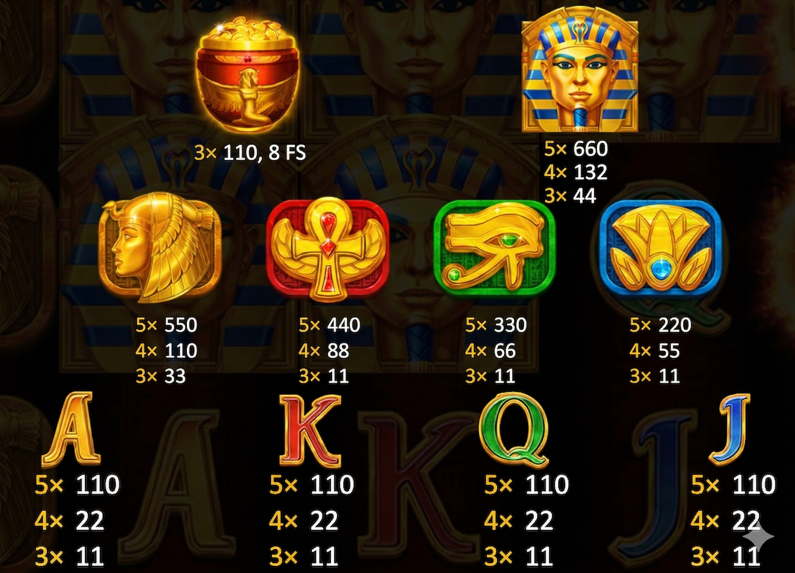 Sun of Egypt 3 slot symbols